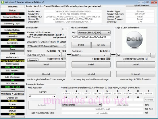 Activation windows 7 with activator Windows Loader eXtreme edition