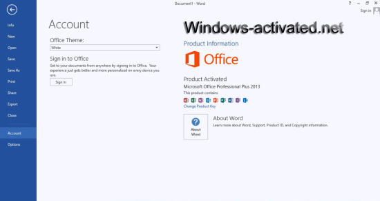 Activated Microsoft Office 2013 by KMS NANO
