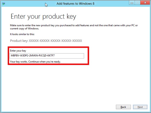 Enter Product Key Windows 8.1