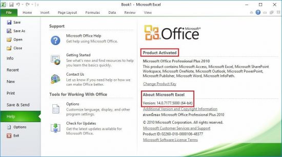 Office 2010 Professional Plus is activated