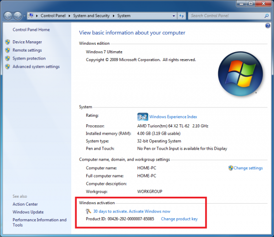 Windows 7 Activation Key