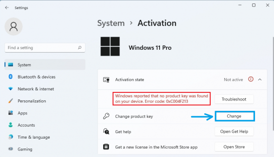 Change Windows 11 Product Key