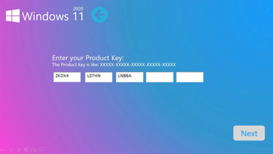 Enter Windows 11 Product Key
